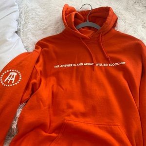 Call her daddy barstool Block him hoodie orange